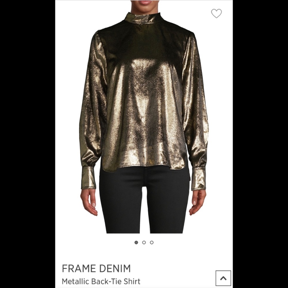 FRAME Metallic blouse M NWT
